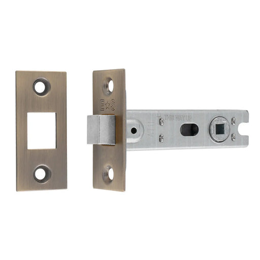 76Mm Bolt-Through Tubular Deadbolt - 5Mm Follower - Square - Retail Pack - Antique Brass