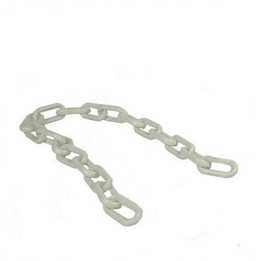 Short Link Plastic Chain, White, 6mm x 5m - Min Order 2
