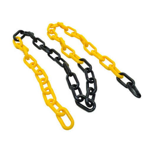 Short Link Plastic Chain, Yellow/Black, 6mm x 5m - Min Order 2