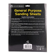 Abrasives Sandpaper Sheets, Medium 1½ / 100 grit - Pack of 5