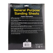 Abrasives Sandpaper Sheets, Coarse S2 / 50 grit - Pack of 5