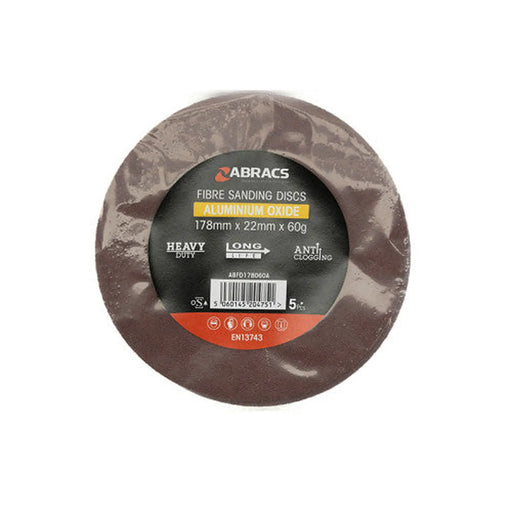 ABRASIVE FLOOR DISC 180 X 22MM 60G - PACK 5 - Pack of 5
