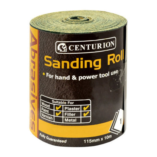 Abrasives Aluminium Oxide Decorator's Roll, Coarse 115mm x 10m - Pack of 5
