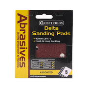Abrasives Sanding Triangles, Assorted 90 x 90 x 90mm (Pack of 5)