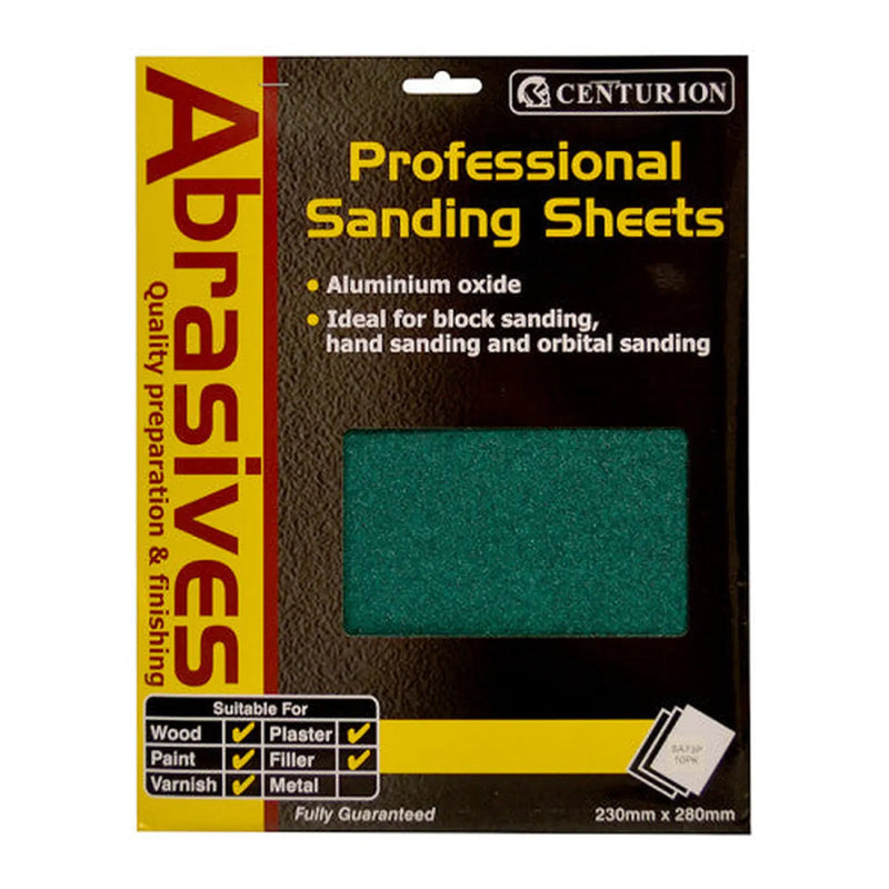 Abrasives Assorted Aluminium Oxide Sandpaper Sheets, Pack of 10 - Pack of 5