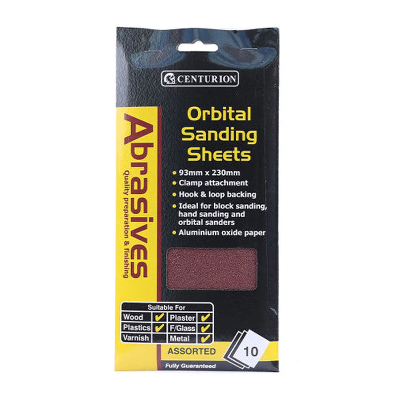 Abrasives Hook and Loop Orbital Sanding Sheets, Assorted 115mm x - Pack of 5
