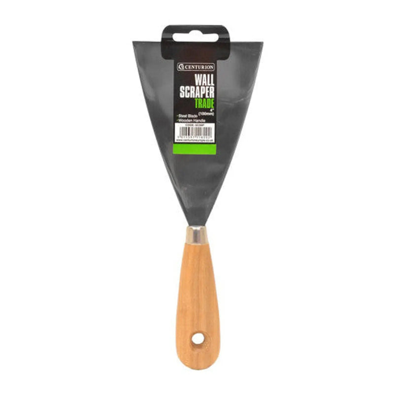 Trade Wallpaper Scraper with Wooden Handle, 100mm / 4" - Pack of 10