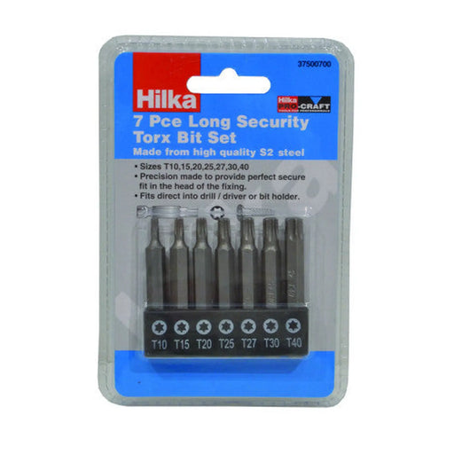 Hilka Long Security Torx Bit Set, 7pc - Pack of 12