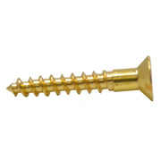 1 1/4" x 10 Slotted Brass Woodscrew - Countersunk Head - (200)