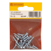 1/2" x 6 ZP Cross Recessed Hardened Twin Thread Woodscrews with - Pack of 5