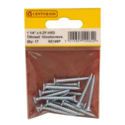 1 1/4" x 6 ZP Cross Recessed Hardened Twin Thread Woodscrews with - Pack of 5