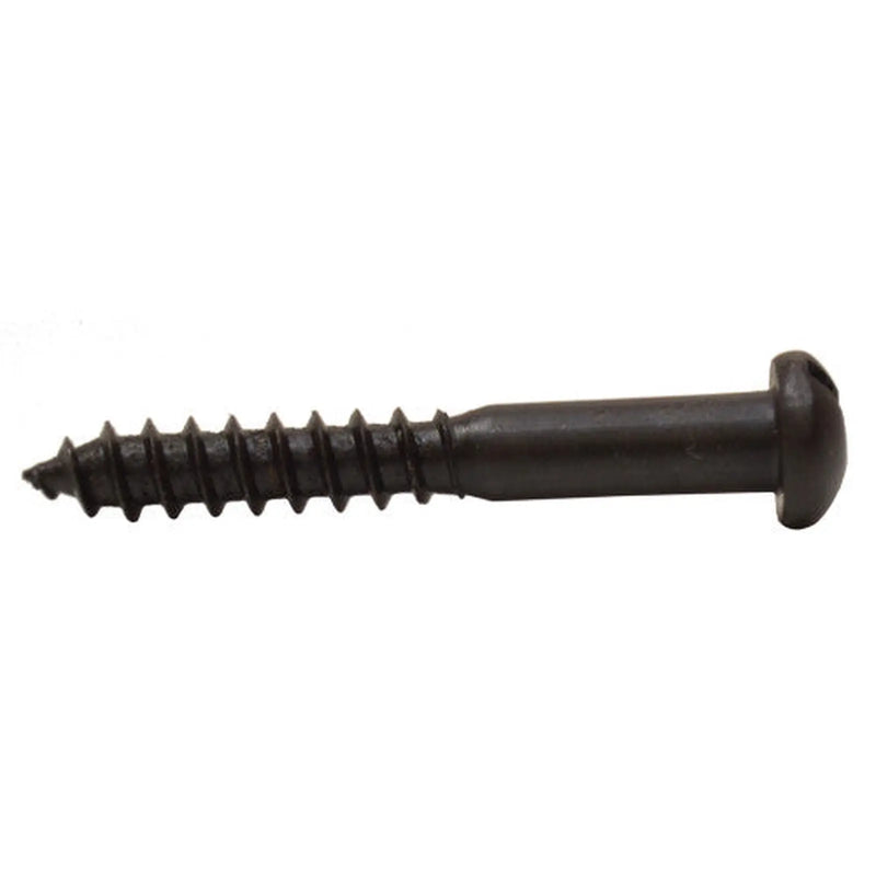 1 1/4" x 8 Pozi Round Head Woodscrew - Black Japanned - (200)