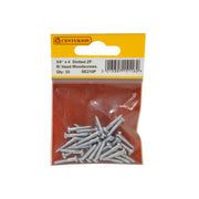 5/8" x 4 ZP Round Head Woodscrews (Pack of 33) - Pack of 5