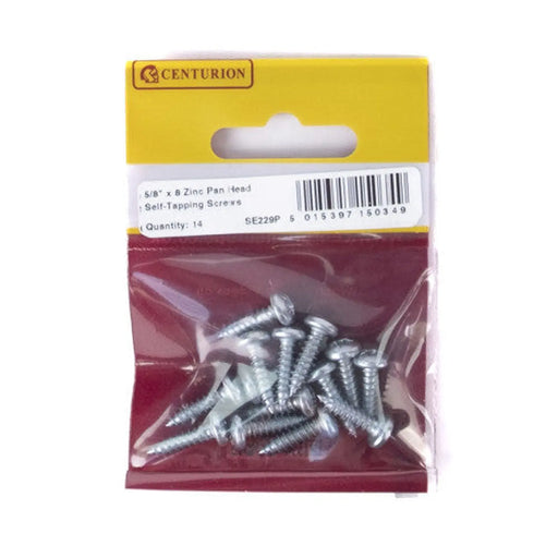 5/8" x 8 ZP Pan Head Self Tapping Screws  (Pack of 14) - Pack of 5