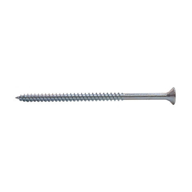 4" x 12 ZP Cross Recessed Hardened Twin Thread Woodscrews with Countersunk Head  (100)