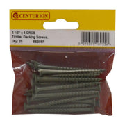 Timber Decking Screws - 60mm x 4.5mm - Green - (Pack of 25) - Pack of 5
