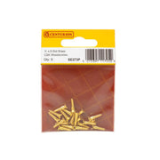 3/4" x 8 Slotted Brass Woodscrew - Countersunk Head - (Pack of 9) - Pack of 5