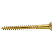 2 1/2" x 12 Slotted Brass Woodscrew - Countersunk Head - (100)