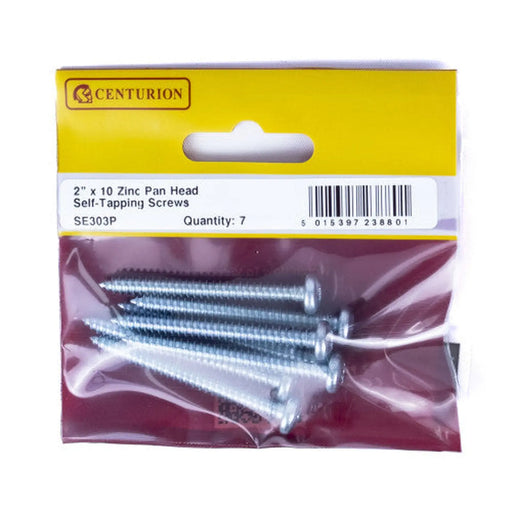 2" x 10 ZP Pan Head Self Tapping Screws (Pack of 7) - Pack of 5