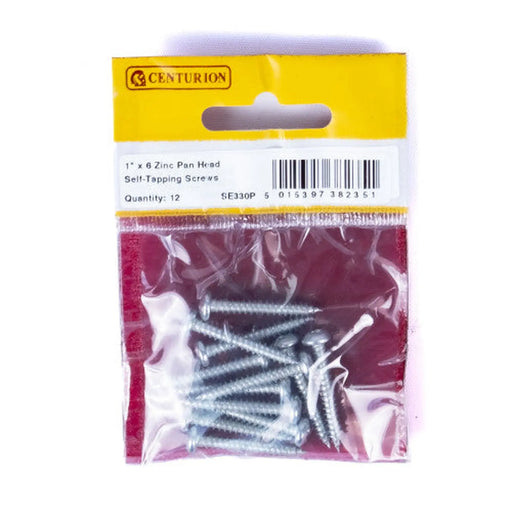 1" x 6 ZP Pan Head Self Tapping Screws  (Pack of 12) - Pack of 5