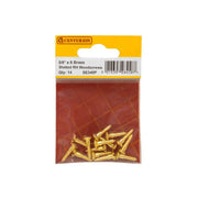 5/8" x 6 Slotted Raised Head Woodscrew - Brass - (Pack of 14) - Pack of 5
