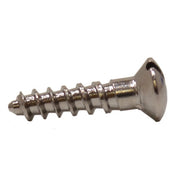 5/8" x 6 Slotted Raised Head Woodscrew - Chrome Plated - (200)