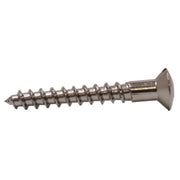 1 1/4" x 8 Slotted Raised Head Woodscrew - Chrome Plated - (200)