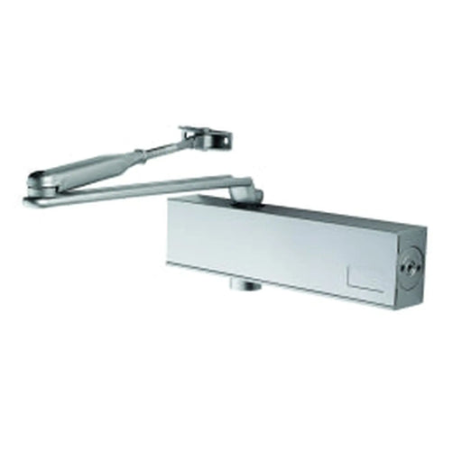 Overhead Door Closer Variable Power Size 2-6 C/W Backcheck & Fig 66 Bracket - Silver