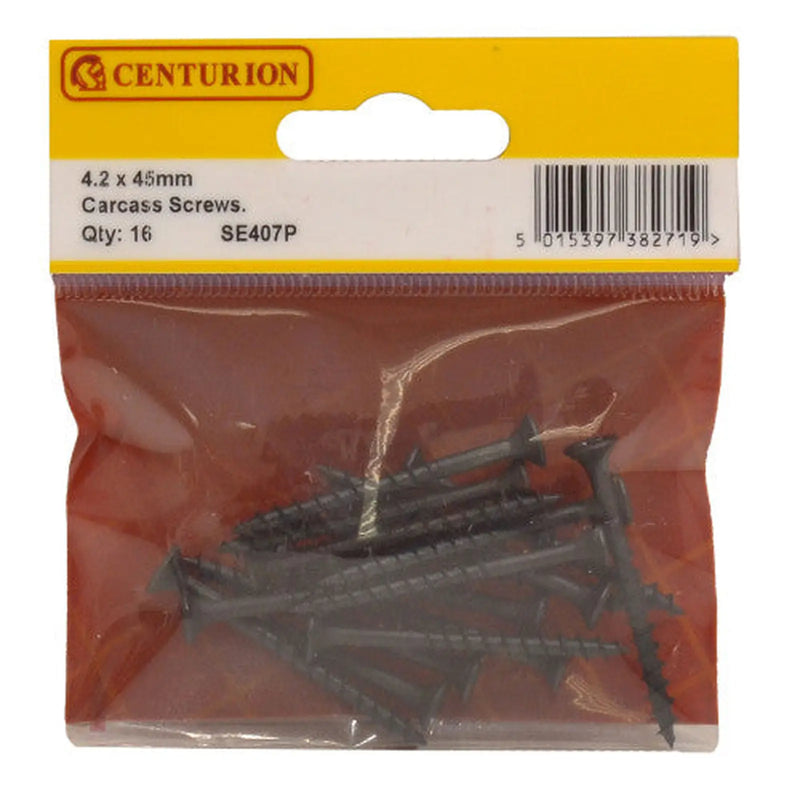 Carcass Screws - 45mm x 4.2mm - Black - (Pack of 16) - Pack of 5