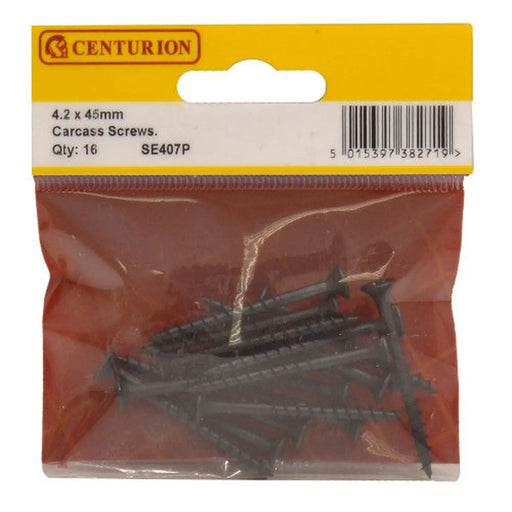 Carcass Screws - 45mm x 4.2mm - Black - (Pack of 16) - Pack of 5