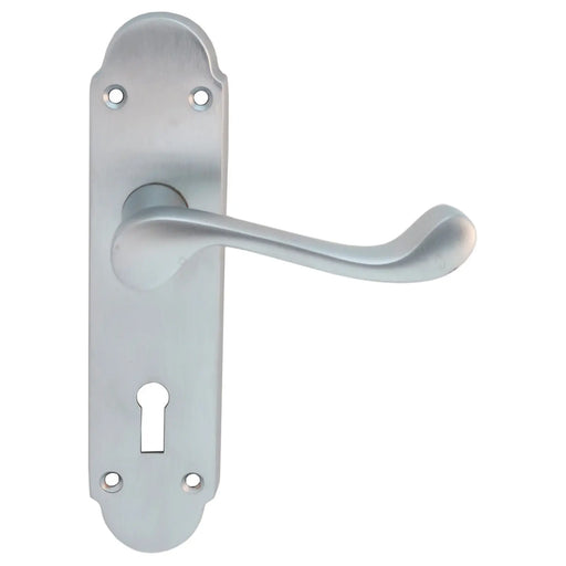 Oakley Lever On Face-Fix Backplate - Lock 57Mm - Satin Chrome 170MM X 42MM