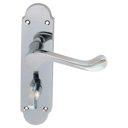 Oakley Lever On Face-Fix Backplate - Bathroom 57Mm - Polished Chrome 170MM X 42MM