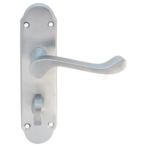 Oakley Lever On Face-Fix Backplate - Bathroom 57Mm - Satin Chrome 170MM X 42MM