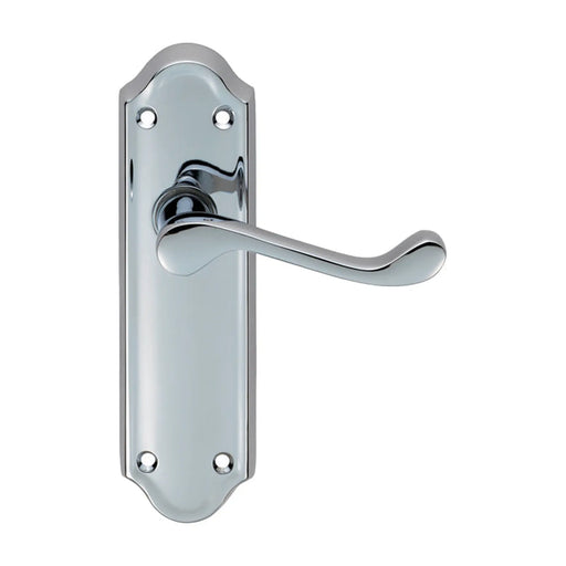 Ashtead Lever On Backplate - Latch - Polished Chrome 168MM X 48MM