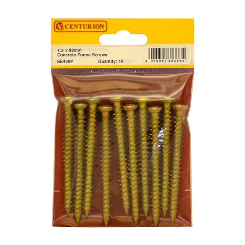 7.5mm x 82mm Concrete Frame Screws (Pack of 10) - Pack of 5