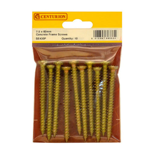 7.5mm x 82mm Concrete Frame Screws (Pack of 10) - Pack of 5