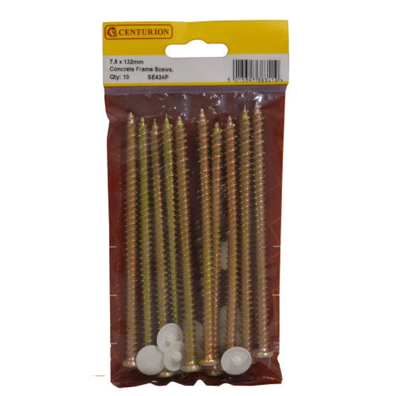 7.5mm x 132mm Concrete Frame Screws (Pack of 10) - Pack of 5