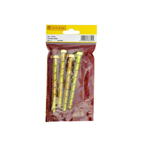 M8 x 75mm Thunder Bolts (Pack of 4) - Pack of 5
