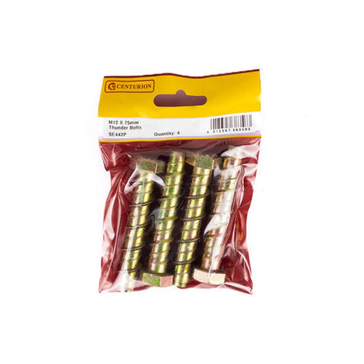 M12 X 75mm Thunder Bolts (Pack of 4) - Pack of 5