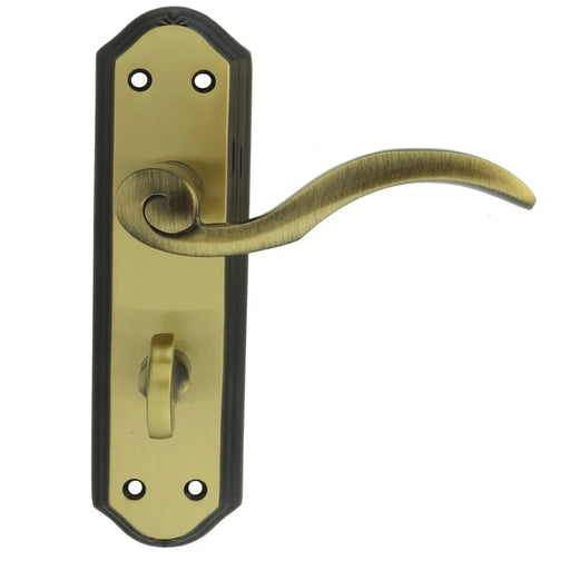 Wentworth Lever On Backplate - Bathroom 57Mm C/C - Florentine Bronze 180MM X 48MM