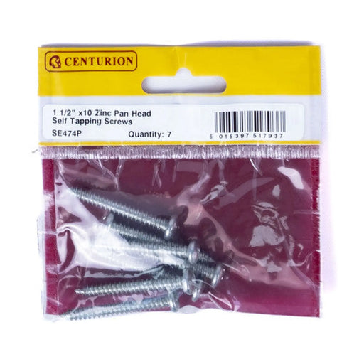 1 1/2" x 10 Pozi Pan Head ZP Self Tapping Screws (pack of 7) - Pack of 5