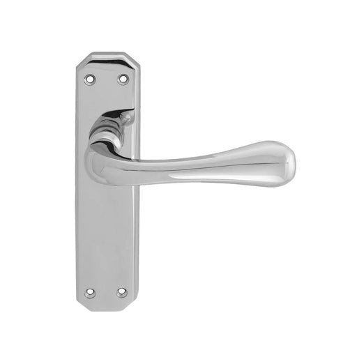 Eden Lever On Backplate - Latch - Polished Chrome 180MM X 40MM