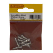 4mm x 20mm Stainless Steel Chipboard Screws CRCS Head Countersunk - Pack of 5