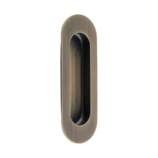 120 X 40Mm - Flush Pull - Oval - Antique Brass
