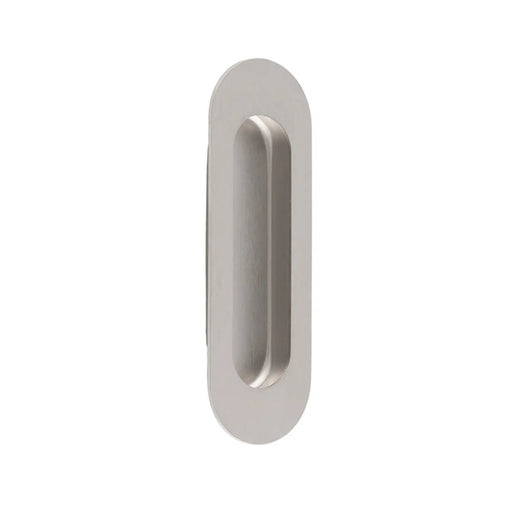 120 X 40Mm - Flush Pull - Oval - Satin Stainless Steel