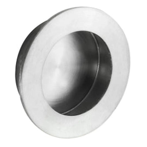 50Mm Dia. - Flush Pull - Circular - Satin Stainless Steel