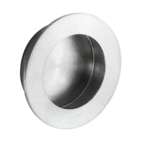 80Mm Dia. - Flush Pull - Circular - Satin Stainless Steel