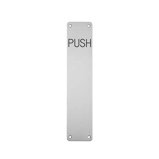300 X 75Mm - Finger Plate - Push. - Satin Stainless Steel