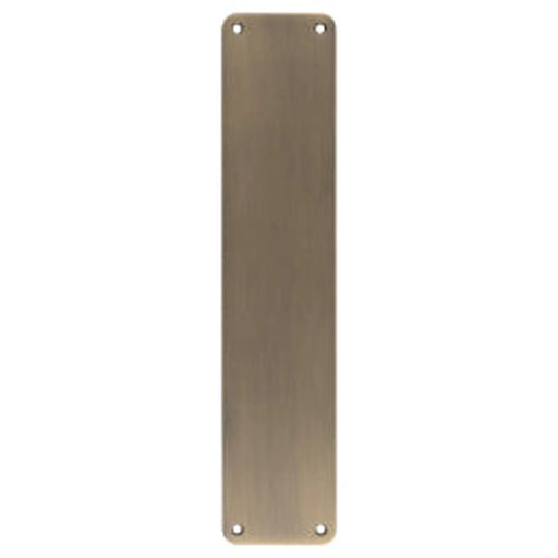 350 X 75Mm - Finger Plate - Plain - Antique Brass