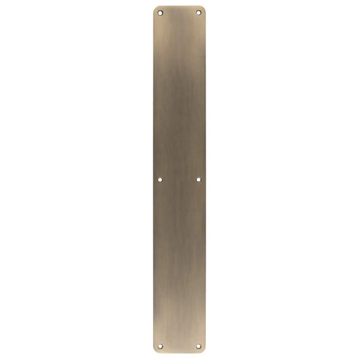 500 X 75Mm - Finger Plate - Plain - Antique Brass